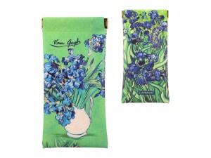 Carmani, miękkie etui na okulary ok. 9x18cm - VAN GOGH/Irysy