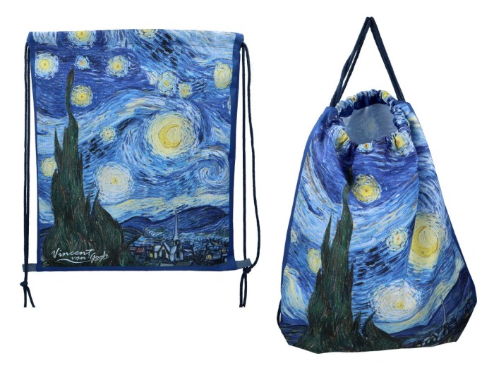 Carmani, worek na plecy 36x43cm - VAN GOGH/Gwiaździsta Noc