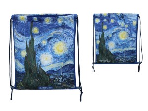 Carmani, worek na plecy 36x43cm - VAN GOGH/Gwiaździsta Noc