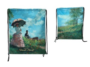 Carmani, worek na plecy 36x43cm - MONET/Kobieta z parasolem
