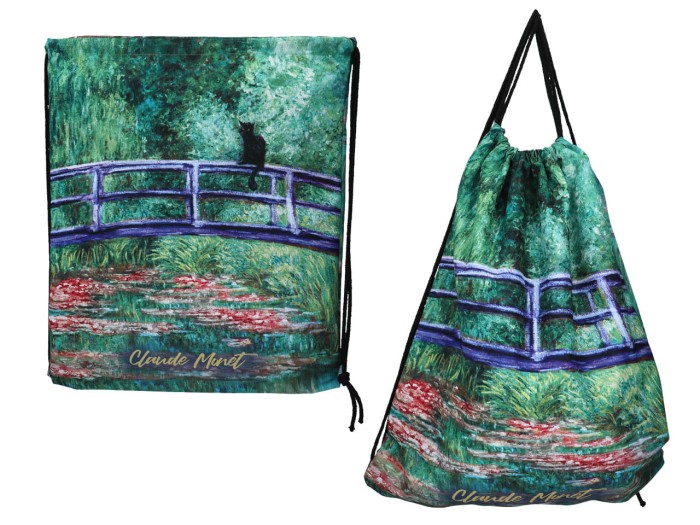 Carmani, worek na plecy 36x43cm - MONET/Most nad stawem