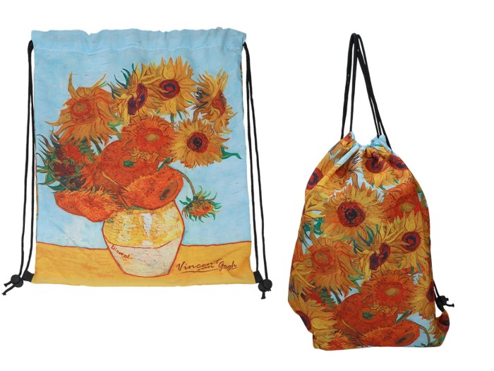 Carmani, worek na plecy 36x43cm - VAN GOGH/Słoneczniki