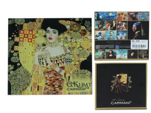 Carmani, szklana podkładka ok. 11,5x11,5cm - GUSTAV KLIMT/Adele