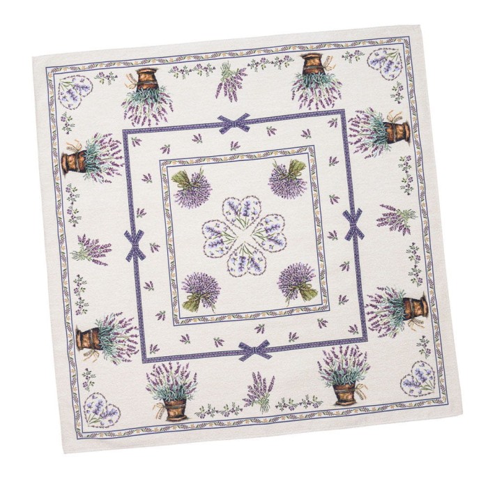 Obrus z tkaniny gobelinowej(tkany maszynowo) LILAC-100, 93x93 cm