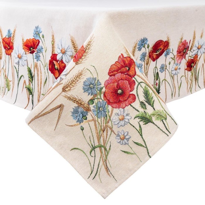 Obrus z tkaniny gobelinowej(tkany maszynowo) RUNNER 1306NA-180,137x180cm