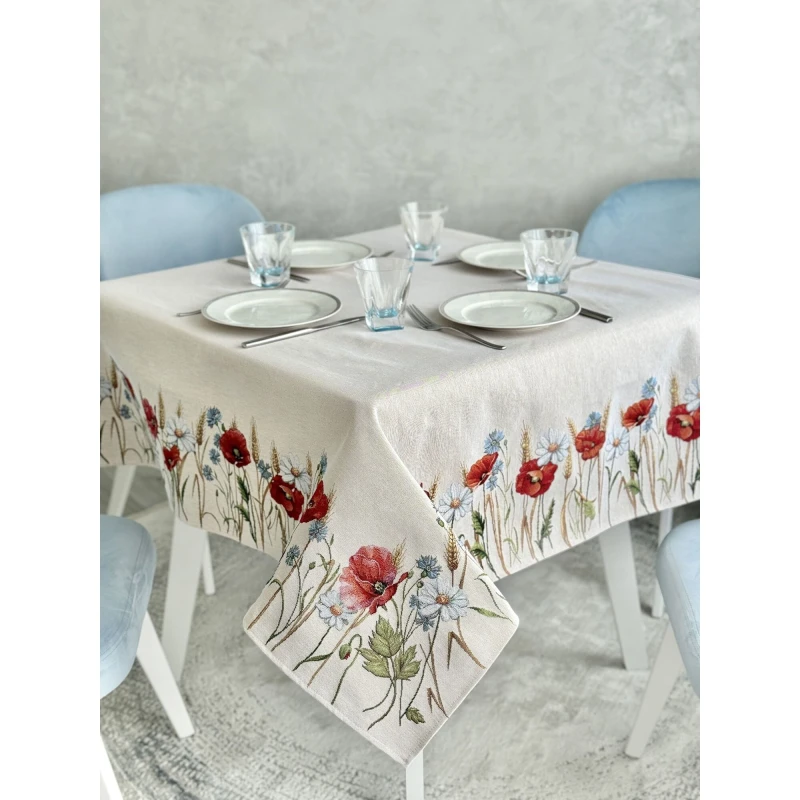 Obrus z tkaniny gobelinowej(tkany maszynowo) RUNNER 1306NA-137 137x137 cm