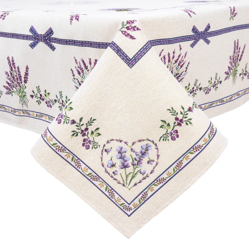 Obrus z tkaniny gobelinowej(tkany maszynowo) LILAC-180, 137x180 cm