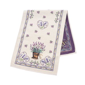 Bieżnik na stół z tkaniny gobelinowej(tkany maszynowo) Bieżnik LILAC-45, 45x140 cm