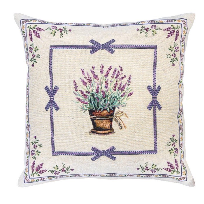 Poszewka z tkaniny gobelinowej(tkany maszynowo) LILAC-NV1, 45x45 cm