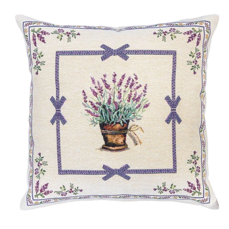 Poszewka z tkaniny gobelinowej(tkany maszynowo) LILAC-NV1, 45x45 cm