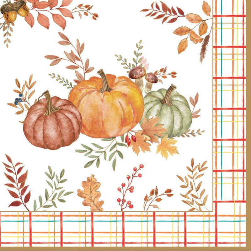 Easy Life/Nuova R2S, serwetki deserowe 33x33cm  - LISTOPADOWE DYNIE