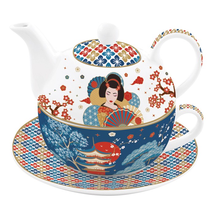 Easy Life/Nuova R2S, filiżanka, spodeczek i czajniczek - Tea for one 350/350ml - TOKYO COLL.