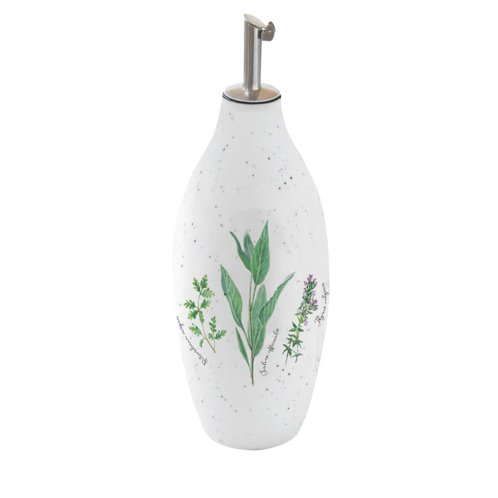 Easy Life/Nuova R2S, porcelanowa butelka na oliwę 300ml - HERBARIUM