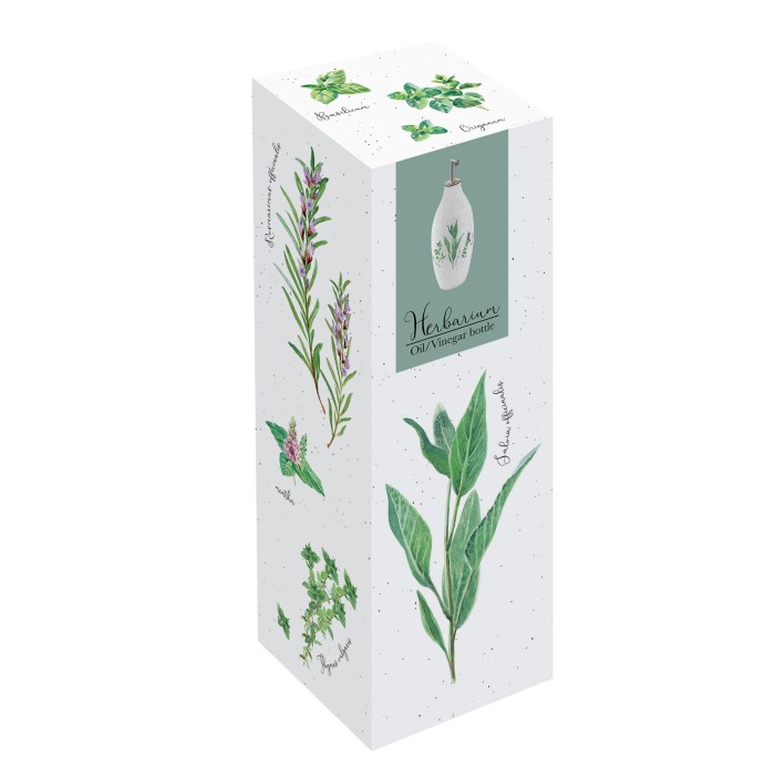 Easy Life/Nuova R2S, porcelanowa butelka na oliwę 300ml - HERBARIUM