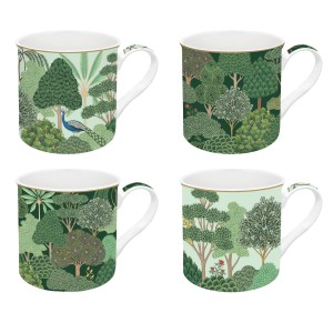 Easy Life/Nuova R2S, zestaw porcelanowych kubków 300ml - WOODLAND(4szt./kpl)