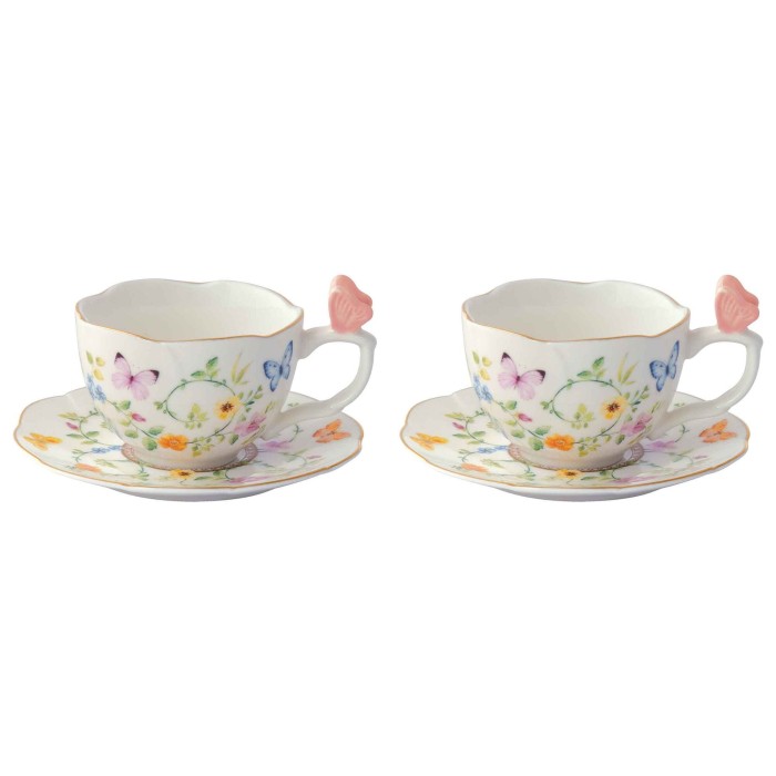 Easy Life/Nuova R2S, porcelanowe filiżanki-espresso 120ml - DANCING BUTTERFLIES(2szt./kpl)