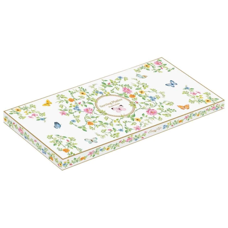 Easy Life/Nuova R2S, porcelanowa paterka 36x14,5cm - DANCING BUTTERFLIES