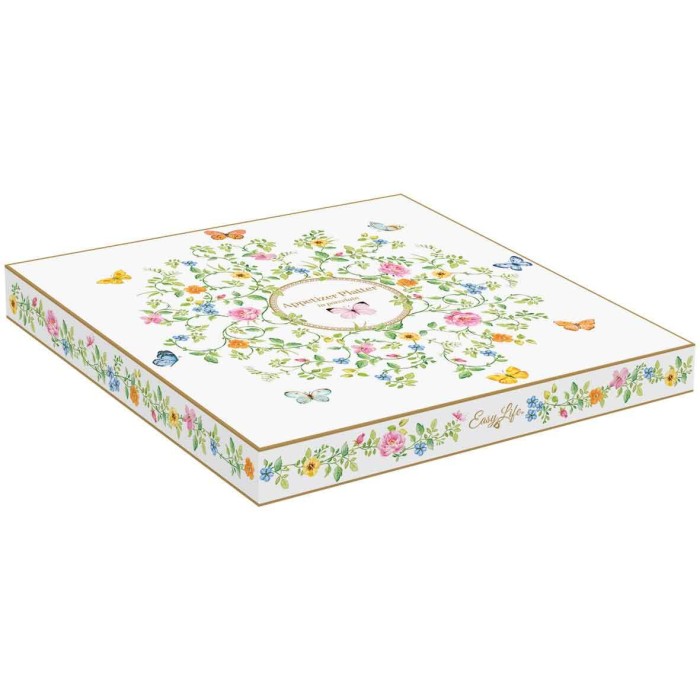 Easy Life/Nuova R2S, porcelanowy talerz 5-dzielny 25,5cm - DANCING BUTTERFLIES