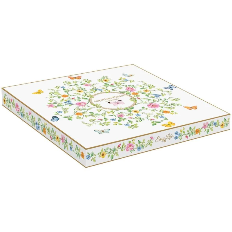 Easy Life/Nuova R2S, porcelanowy talerz 5-dzielny 25,5cm - DANCING BUTTERFLIES
