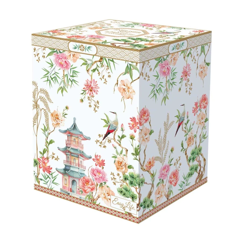 Easy Life/Nuova R2S, porcelanowy kubek 350ml z zaparzaczem-sitkiem i przykrywką