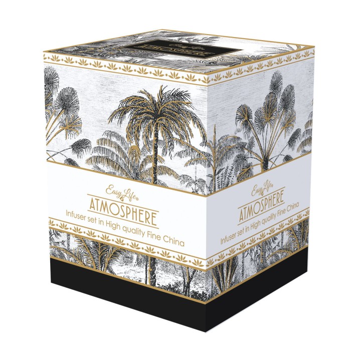 Easy Life/Nuova R2S, porcelanowy kubek 350ml z zaparzaczem-sitkiem i przykrywką