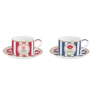 Easy Life/Nuova R2S, porcelanowy zestaw: 2x filiżanka 240ml + spodeczek