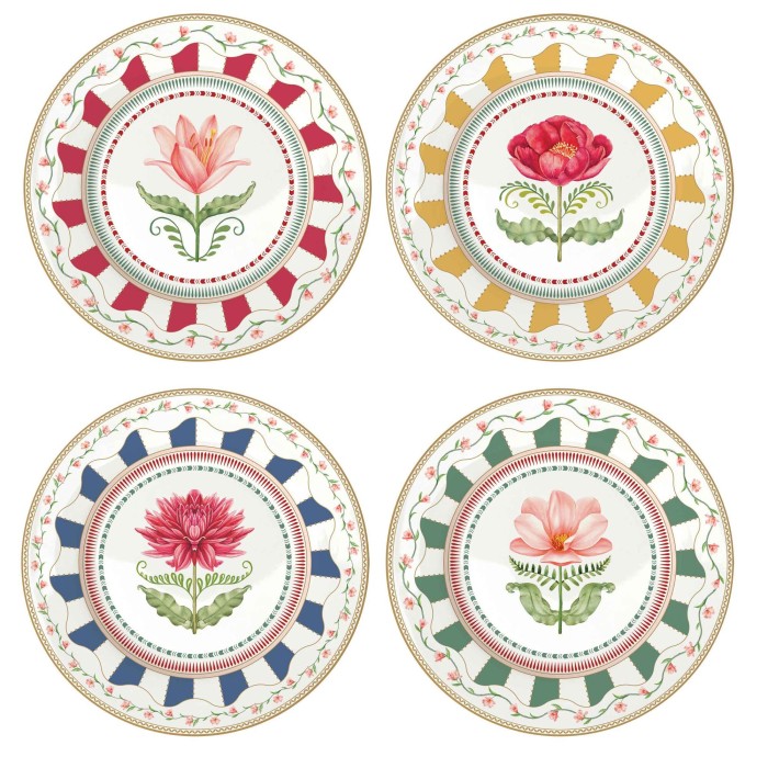 Easy Life/Nuova R2S, 4x porcelanowy talerz deserowy 19cm