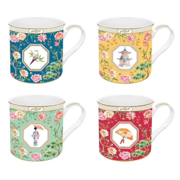 Easy Life/Nuova R2S, zestaw 4szt. kubków z porcelany 300ml