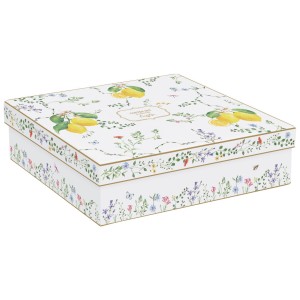 Easy Life/Nuova R2S, porcelanowy zestaw do kawy espresso: 6 filiżanek 100ml - FLEURS ET CITRONS, cytryny