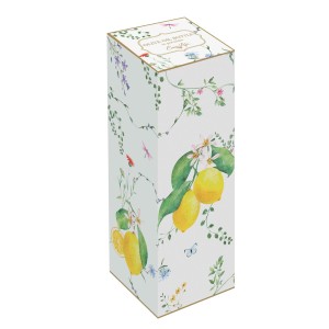 Easy Life/Nuova R2S, porcelanowa butelka na oliwę 300ml - FLEURS ET CITRONS, cytryny