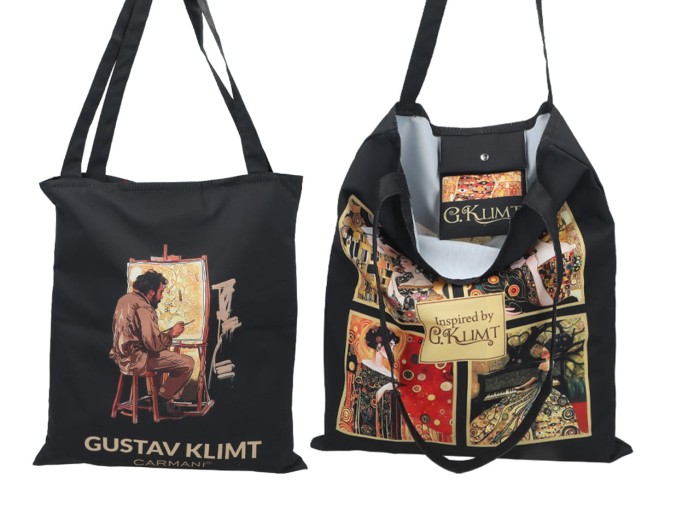 Carmani, torba na ramię, na zakupy do 5kg - GUSTAV KLIMT, kolaż