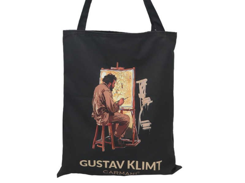 Carmani, torba na ramię, na zakupy do 5kg - GUSTAV KLIMT, kolaż