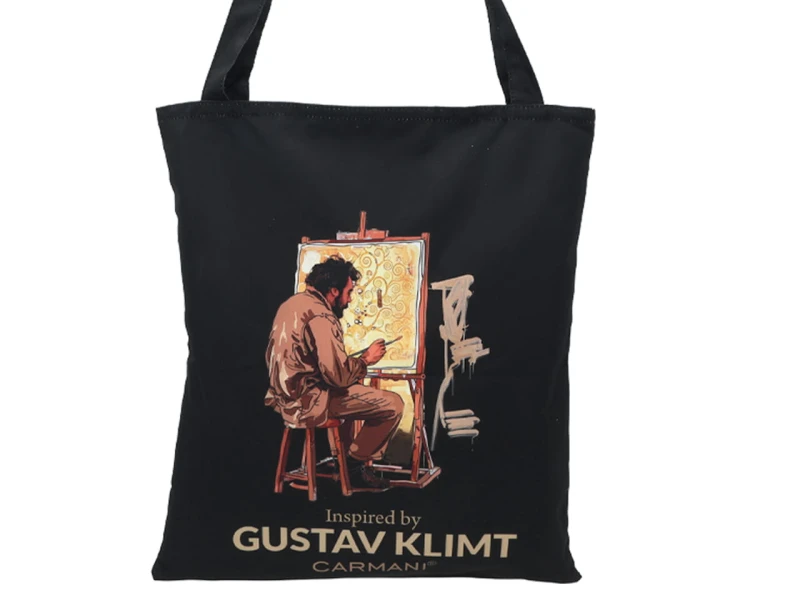 Carmani, torba na ramię, na zakupy do 5kg - GUSTAV KLIMT, kolaż