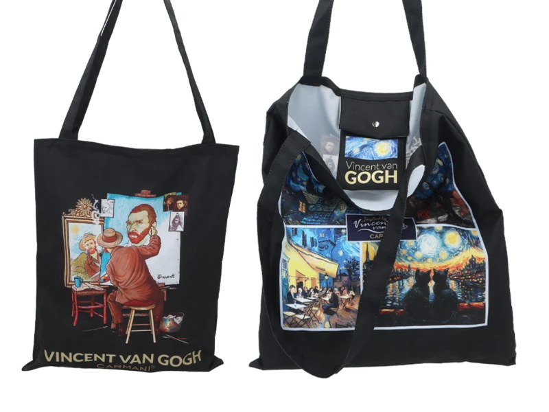 Carmani, torba na ramię, na zakupy do 5kg - VAN GOGH, kolaż