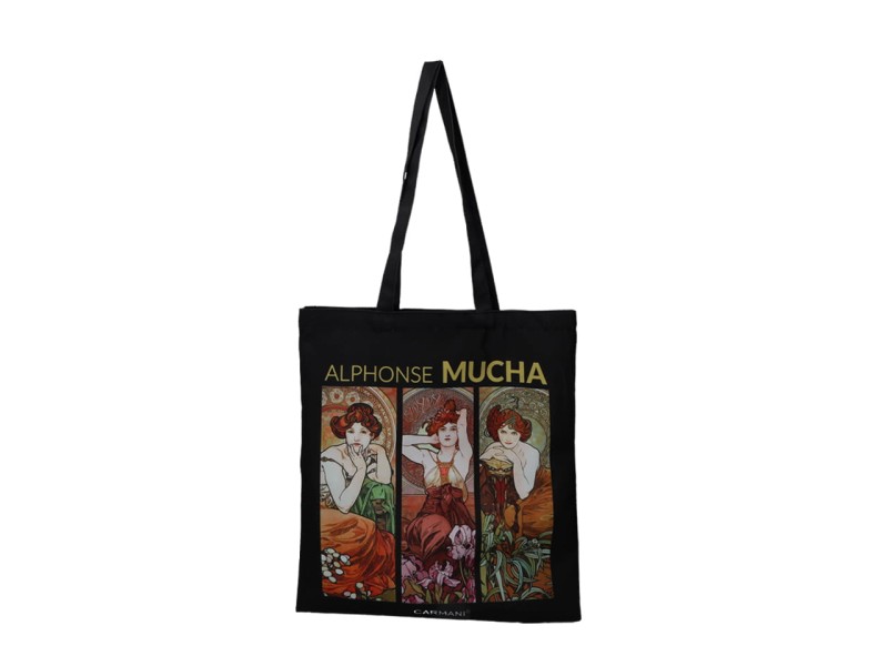 Carmani, torba na ramię, na zakupy do 5kg - ALFONS MUCHA,kolaż