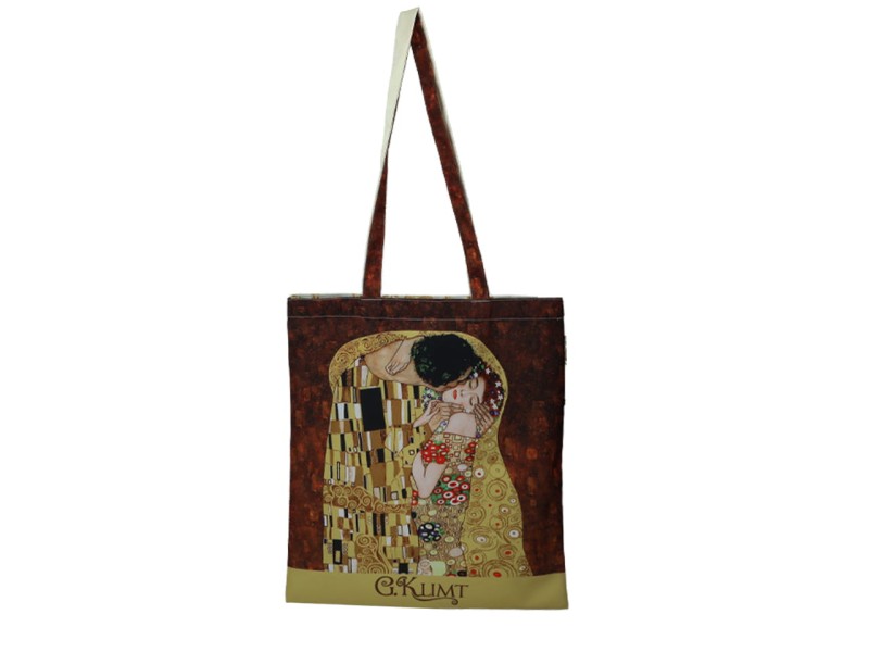 Carmani, torba na ramię, na zakupy do 5kg - GUSTAV KLIMT/Pocałunek, kiss