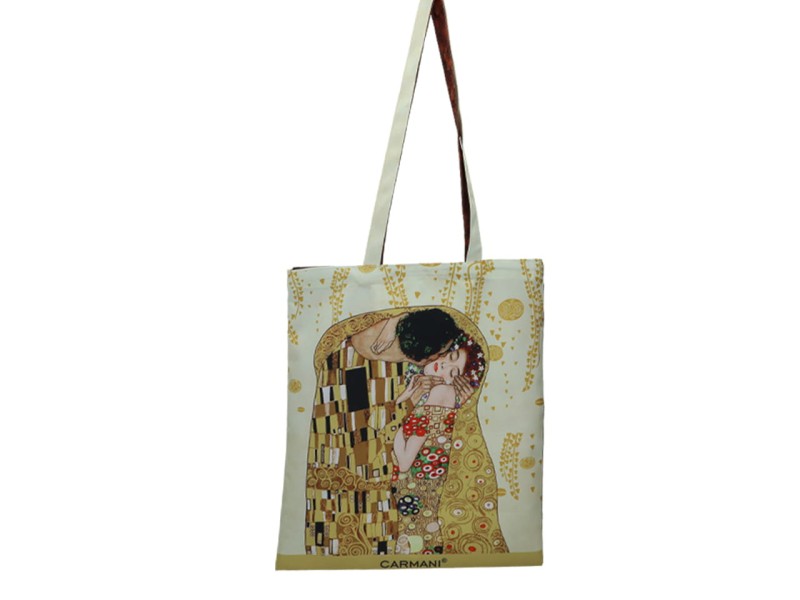 Carmani, torba na ramię, na zakupy do 5kg - GUSTAV KLIMT/Pocałunek, kiss
