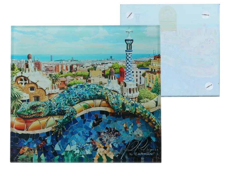 Carmani, szklana podkładka pod kubek - inspirowana malarstwem  A. GAUDI