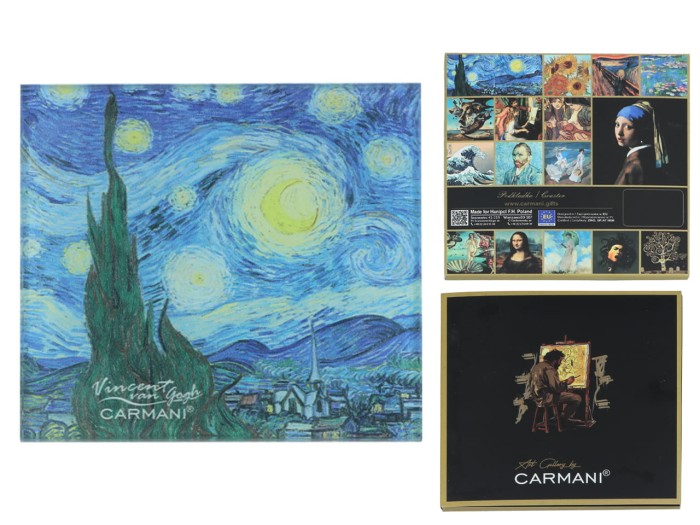 Carmani, szklana podkładka pod kubek - VAN GOGH/Gwiaździsta Noc