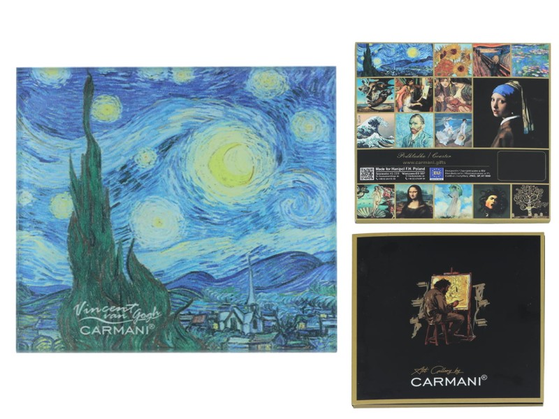 Carmani, szklana podkładka pod kubek - VAN GOGH/Gwiaździsta Noc