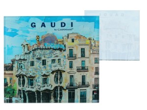 Carmani, szklana podkładka pod kubek - inspirowana malarstwem  A. GAUDI