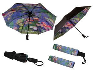 Carmani, parasol automat, składany -C. MONET/Lilie wodne (pod spodem)