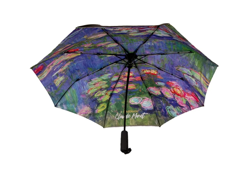 Carmani, parasol automat, składany -C. MONET/Lilie wodne (pod spodem)