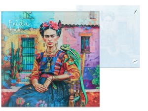 Carmani, szklana podkładka ok. 11,5x11,5cm inspirowana malarstwem FRIDY KAHLO
