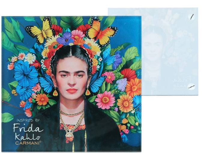 Carmani, szklana podkładka ok. 11,5x11,5cm inspirowana malarstwem FRIDY KAHLO