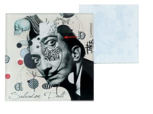 Carmani, szklana podkładka ok. 11,5x11,5cm inspirowana malarstwem SALVADORA DALI