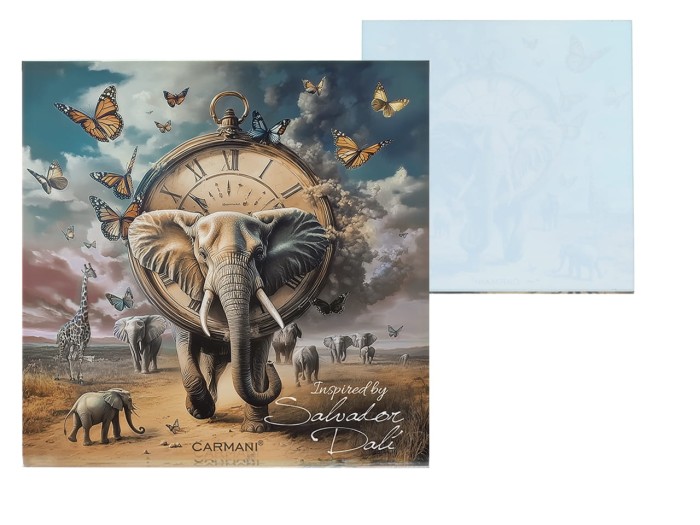 Carmani, szklana podkładka ok. 11,5x11,5cm inspirowana malarstwem SALVADORA DALI
