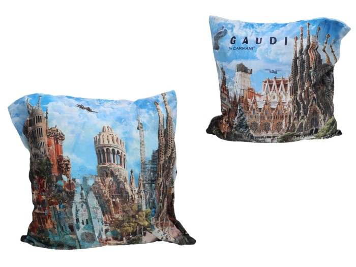 Carmani, poduszka z wypełnieniem i z suwakiem - motyw inspirowany malarstwem  A . GAUDI