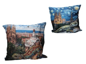 Carmani, poduszka z wypełnieniem i z suwakiem - motyw inspirowany malarstwem  P.RODRIGUEZ