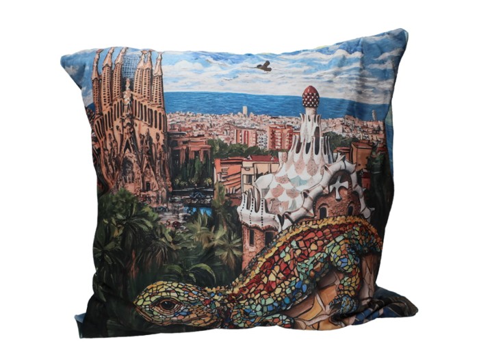 Carmani, poduszka z wypełnieniem i z suwakiem - motyw inspirowany malarstwem  P.RODRIGUEZ